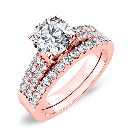 Malva Round Moissanite Bridal Set rosegold