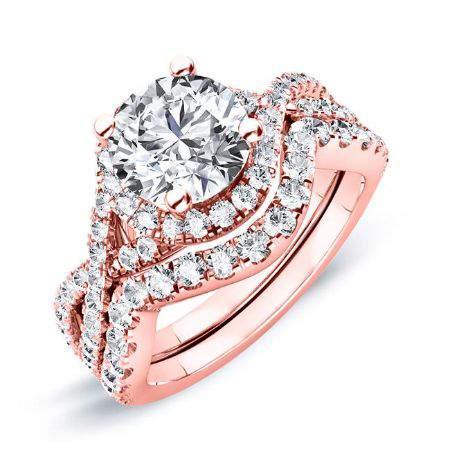 Dianella Round Diamond Bridal Set (Lab Grown Igi Cert) rosegold