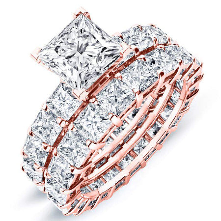 Crisantha Princess Diamond Bridal Set (Lab Grown Igi Cert) rosegold