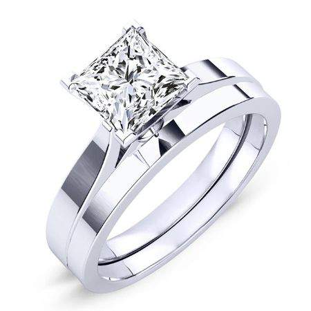 Zahara Diamond Matching Band Only (engagement Ring Not Included) For Ring With Princess Center whitegold