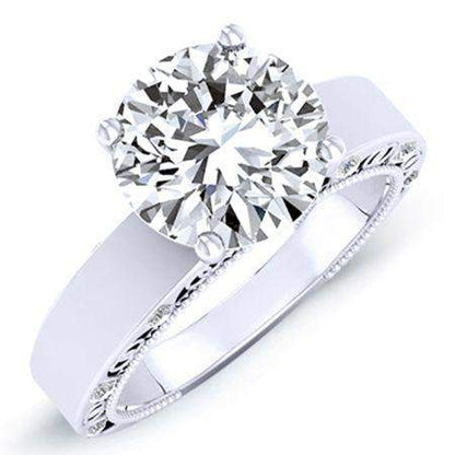 Acacia Round Diamond Engagement Ring (Lab Grown Igi Cert) whitegold