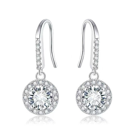 Connie Diamond Earrings (Clarity Enhanced) whitegold