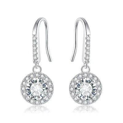 Connie Diamond Earrings (Clarity Enhanced) whitegold