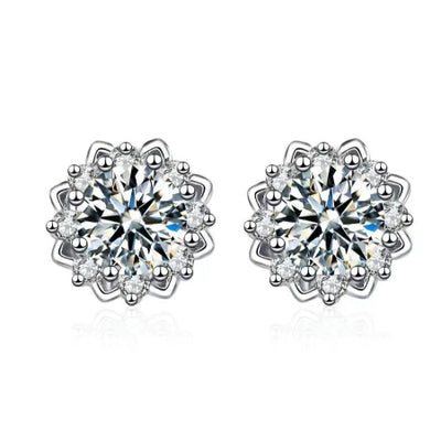 Leony Moissanite Earrings whitegold