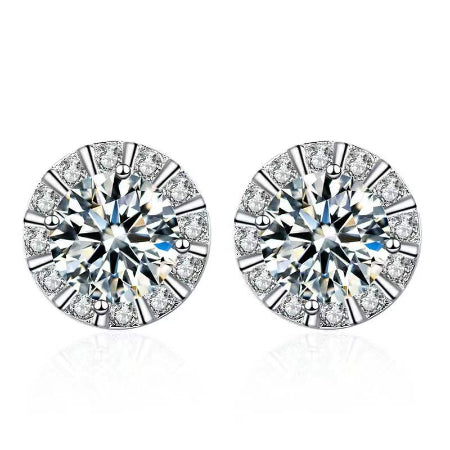 Serenity Moissanite Earrings whitegold