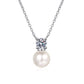 Queen Diamond & Pearl Necklace (Clarity Enhanced) whitegold