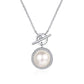 Carly Moissanite & Pearl Necklace whitegold