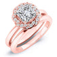 Almond Moissanite Matching Band Only (engagement Ring Not Included) For Ring With Princess Center rosegold
