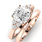Alyssa Moissanite Matching Band Only (does Not Include Engagement Ring) For Ring With Cushion Center rosegold
