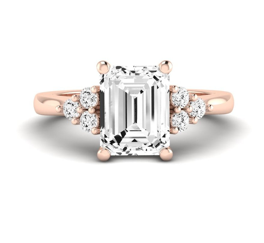 Alyssa Emerald Diamond Engagement Ring (Lab Grown Igi Cert) rosegold