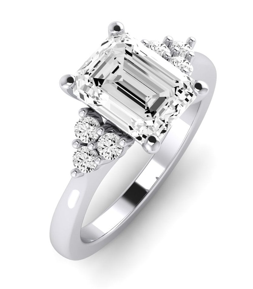 Alyssa Emerald Diamond Engagement Ring (Lab Grown Igi Cert) whitegold