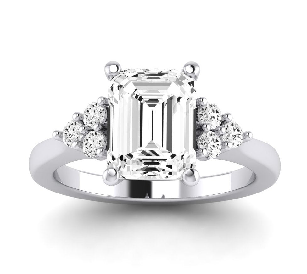 Alyssa Emerald Diamond Engagement Ring (Lab Grown Igi Cert) whitegold