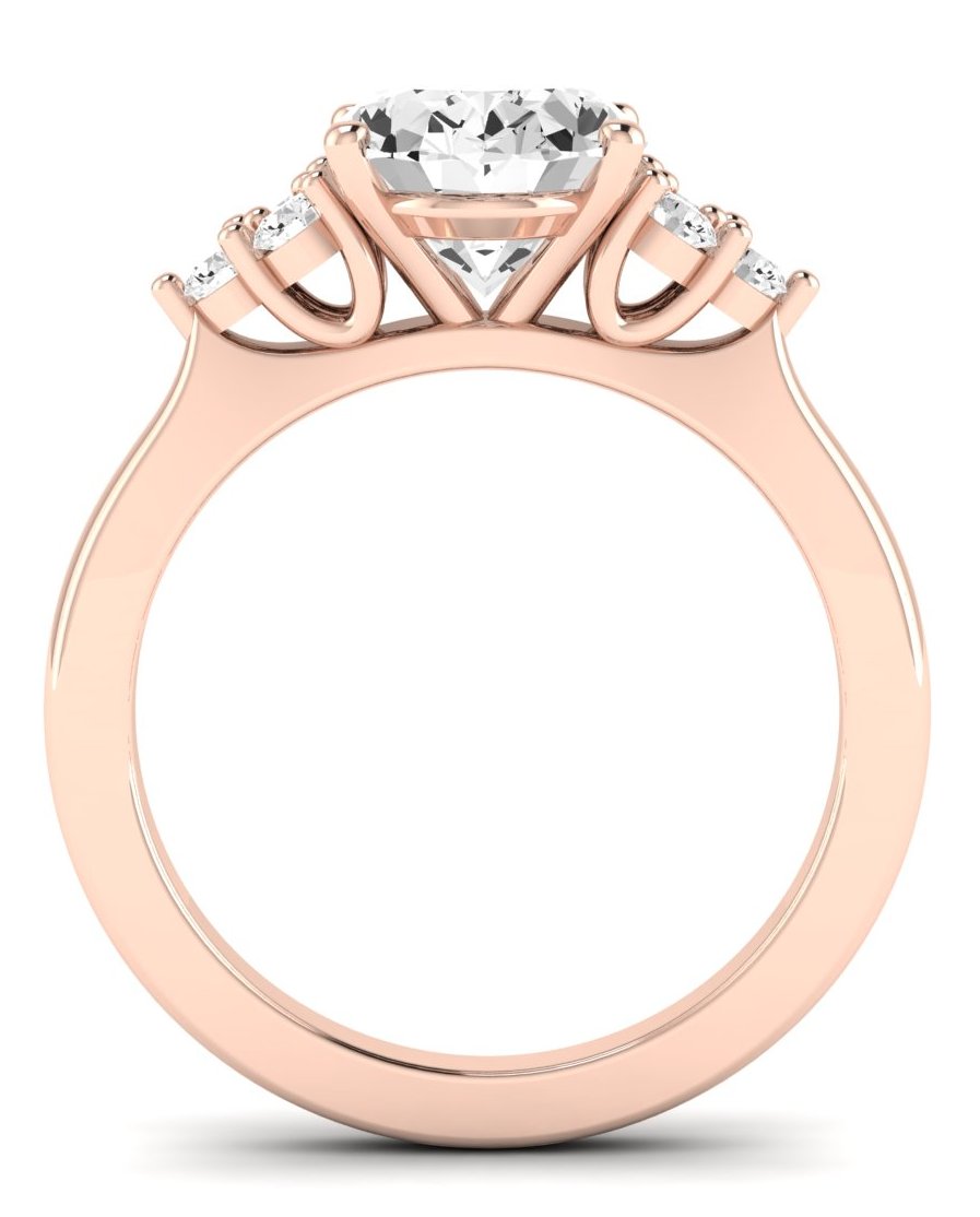 Alyssa Oval Moissanite Engagement Ring rosegold