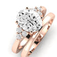 Alyssa Diamond Matching Band Only (does Not Include Engagement Ring) For Ring With Oval Center rosegold
