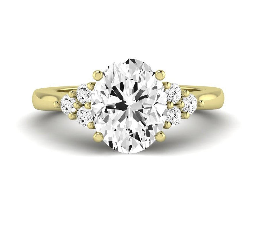 Alyssa Oval Diamond Engagement Ring (Lab Grown Igi Cert) yellowgold