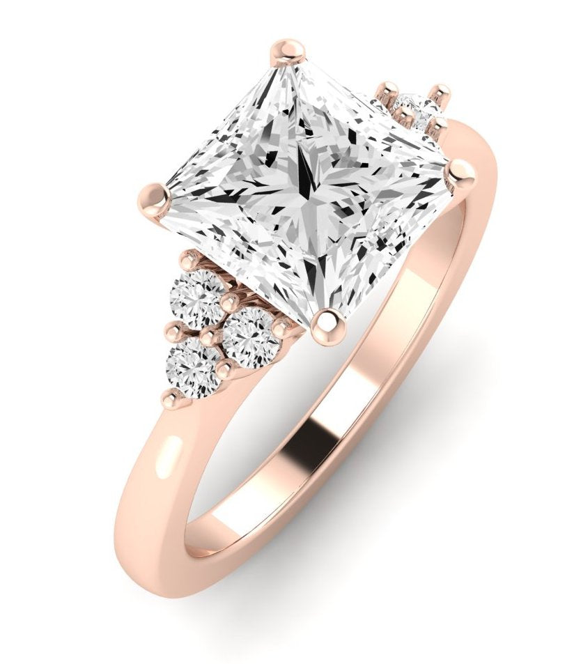 Alyssa Princess Moissanite Engagement Ring rosegold