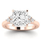 Alyssa Princess Moissanite Engagement Ring rosegold