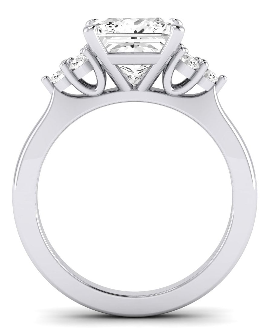 Alyssa Princess Moissanite Engagement Ring whitegold