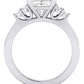 Alyssa Princess Moissanite Engagement Ring whitegold