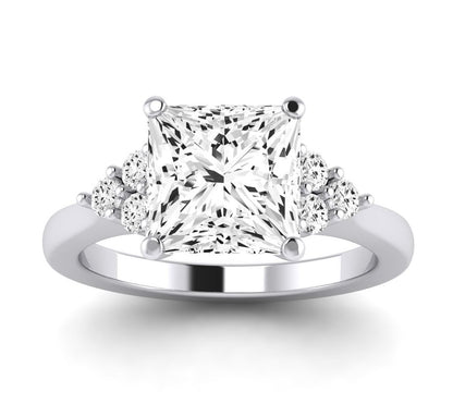 Alyssa Princess Moissanite Engagement Ring whitegold