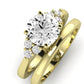 Alyssa Diamond Matching Band Only (does Not Include Engagement Ring) For Ring With Round Center yellowgold