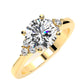 Alyssa Round Moissanite Engagement Ring yellowgold