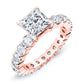 Rose Princess Diamond Engagement Ring (Lab Grown Igi Cert) rosegold