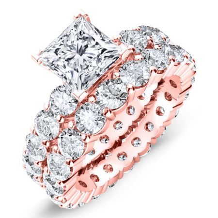 Rose Princess Diamond Bridal Set (Lab Grown Igi Cert) rosegold