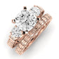 Angelonia Moissanite Matching Band Only (does Not Include Engagement Ring) For Ring With Cushion Center rosegold