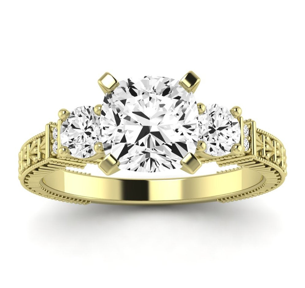 Angelonia - Cushion Lab Diamond Engagement Ring VS2 F (IGI Certified)
