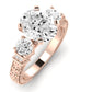 Angelonia Oval Moissanite Engagement Ring rosegold
