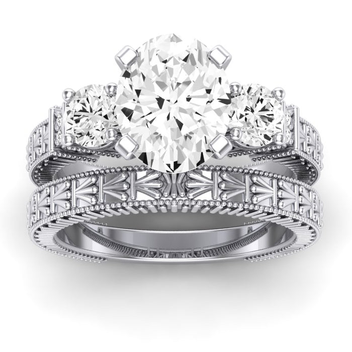 Angelonia Oval Diamond Bridal Set (Lab Grown Igi Cert) whitegold