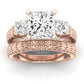 Angelonia Diamond Matching Band Only (does Not Include Engagement Ring) For Ring With Princess Center rosegold