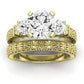 Angelonia Diamond Matching Band Only (does Not Include Engagement Ring) For Ring With Round Center yellowgold