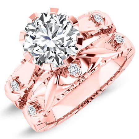 Arbor Round Moissanite Bridal Set rosegold