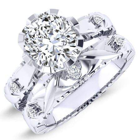 Arbor Moissanite Matching Band Only (engagement Ring Not Included) For Ring With Cushion Center whitegold
