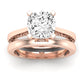 Astilbe Diamond Matching Band Only (does Not Include Engagement Ring)  For Ring With Cushion Center rosegold
