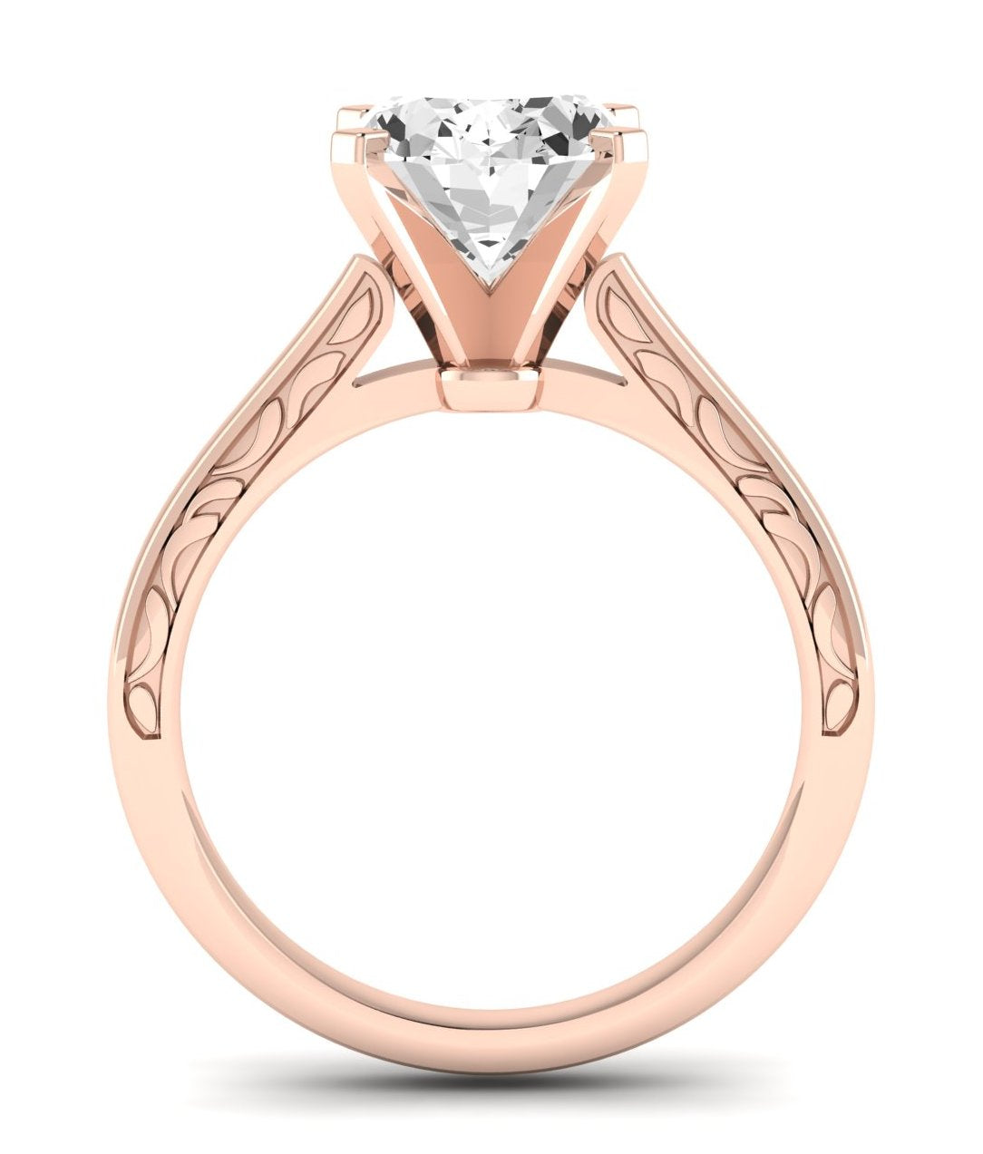 Astilbe Oval Moissanite Engagement Ring rosegold