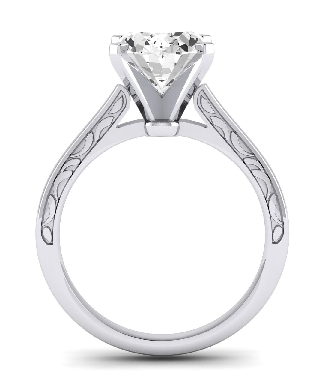 Astilbe Oval Moissanite Engagement Ring whitegold