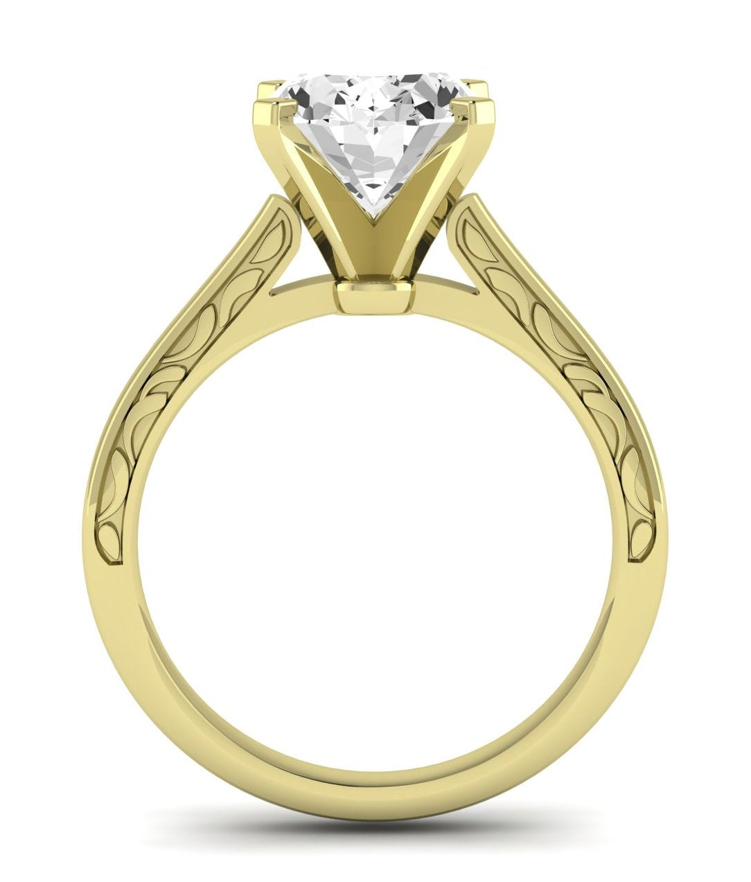 Astilbe Oval Moissanite Engagement Ring yellowgold