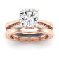 Astilbe Moissanite Matching Band Only (does Not Include Engagement Ring) For Ring With Round Center rosegold