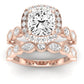 Aubretia Diamond Matching Band Only (does Not Include Engagement Ring) For Ring With Cushion Center rosegold