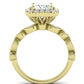 Aubretia Emerald Diamond Engagement Ring (Lab Grown Igi Cert) yellowgold