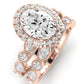 Aubretia Diamond Matching Band Only ( Engagement Ring Not Included) For Ring With Oval Center rosegold