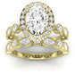 Aubretia Diamond Matching Band Only ( Engagement Ring Not Included) For Ring With Oval Center yellowgold