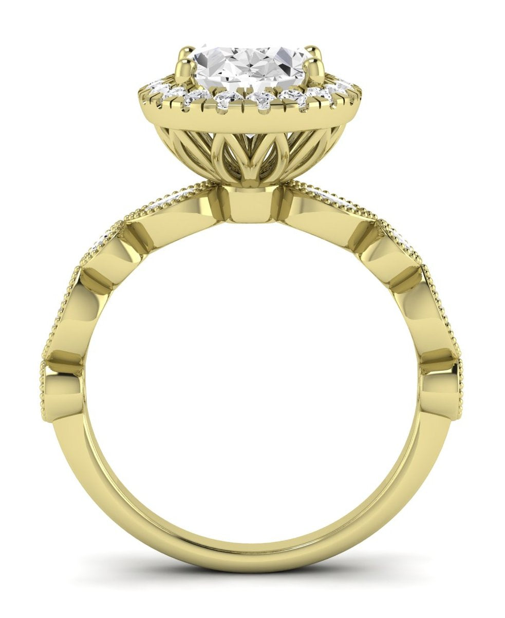Aubretia Oval Diamond Engagement Ring (Lab Grown Igi Cert) yellowgold