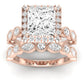 Aubretia Moissanite Matching Band Only (does Not Include Engagement Ring) For Ring With Princess Center rosegold