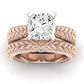 Azalea Diamond Matching Band Only (does Not Include Engagement Ring) For Ring With Cushion Center rosegold