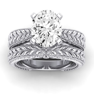 Azalea Oval Diamond Bridal Set (Lab Grown Igi Cert) whitegold