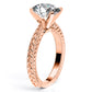 Azalea Oval Moissanite Engagement Ring rosegold